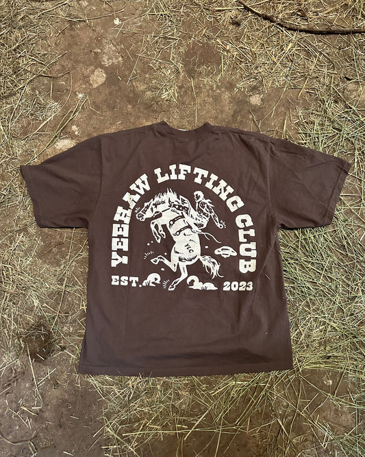 Yeehaw Lifting Club T-Shirt - Brown