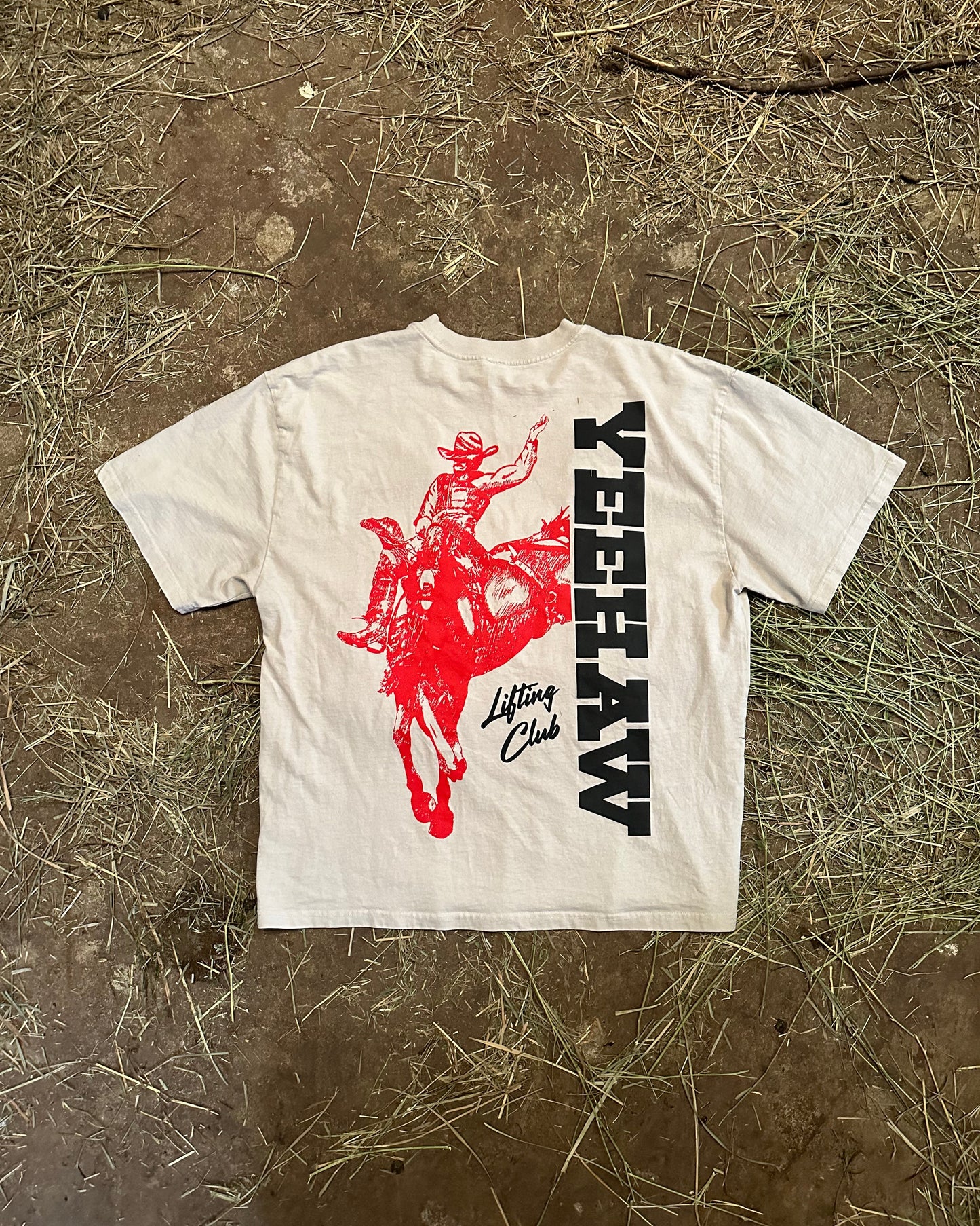 Yeehaw Lifting Club Rodeo - Bone White